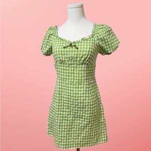 Green Gingham Women's Dress